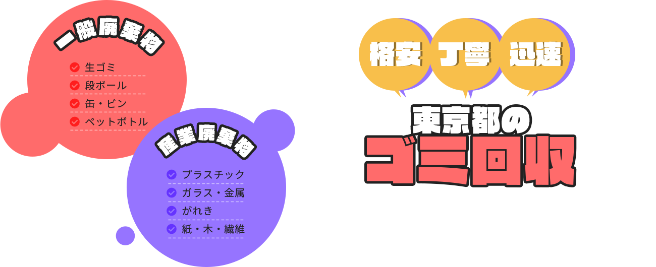 格安・丁寧・迅速　東京都のゴミ回収　一般廃棄物・産業廃棄物